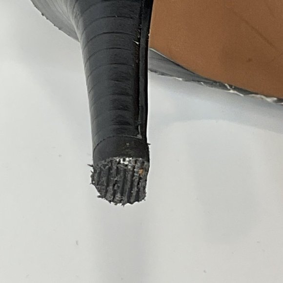 Linea Paolo Shoes Ankle Booties 7M Heels Side Zip Faux Snakeskin Stilleto - Picture 14 of 15